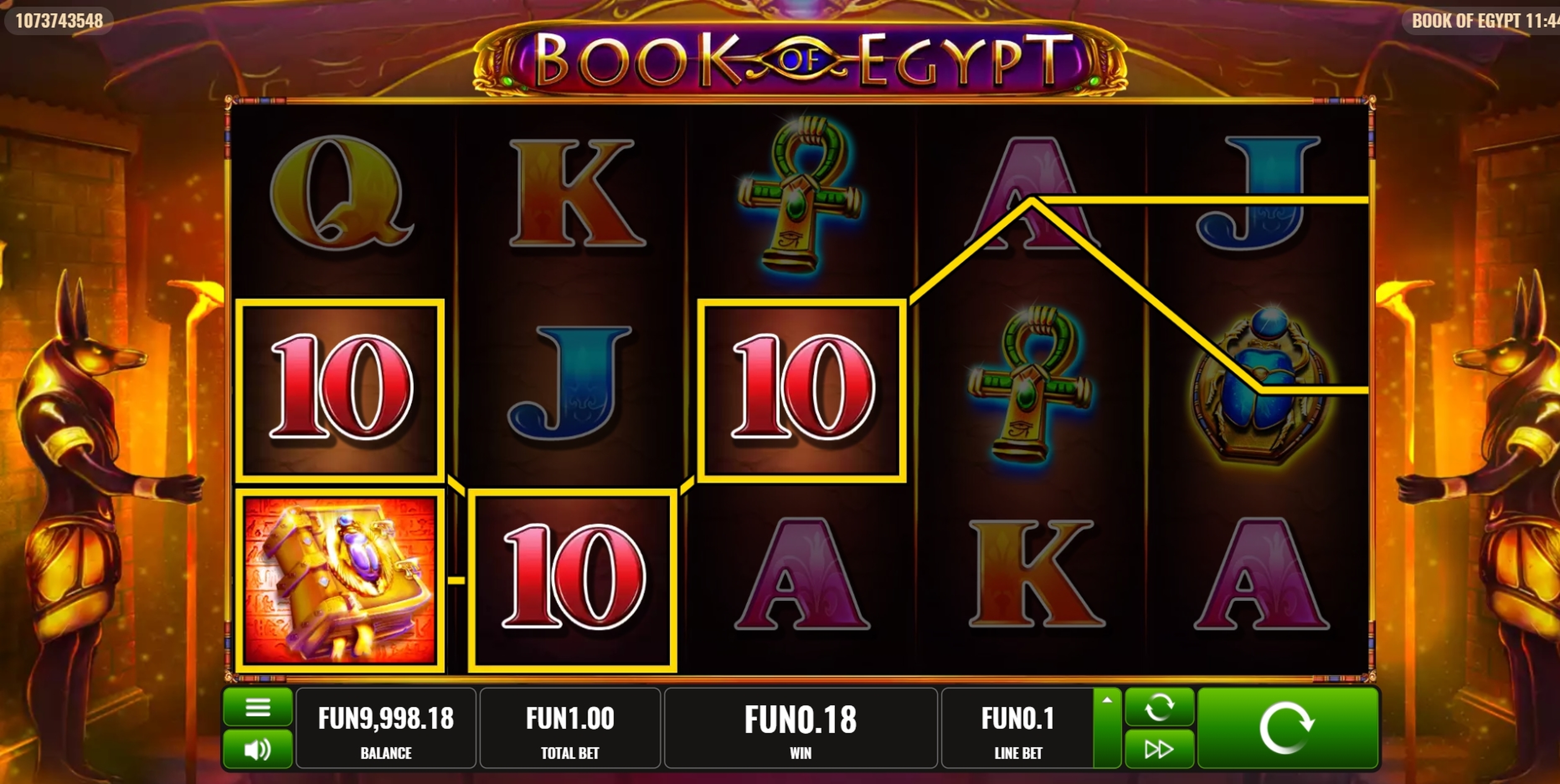 Win Money in Book of Egypt Free Slot Game by Platipus