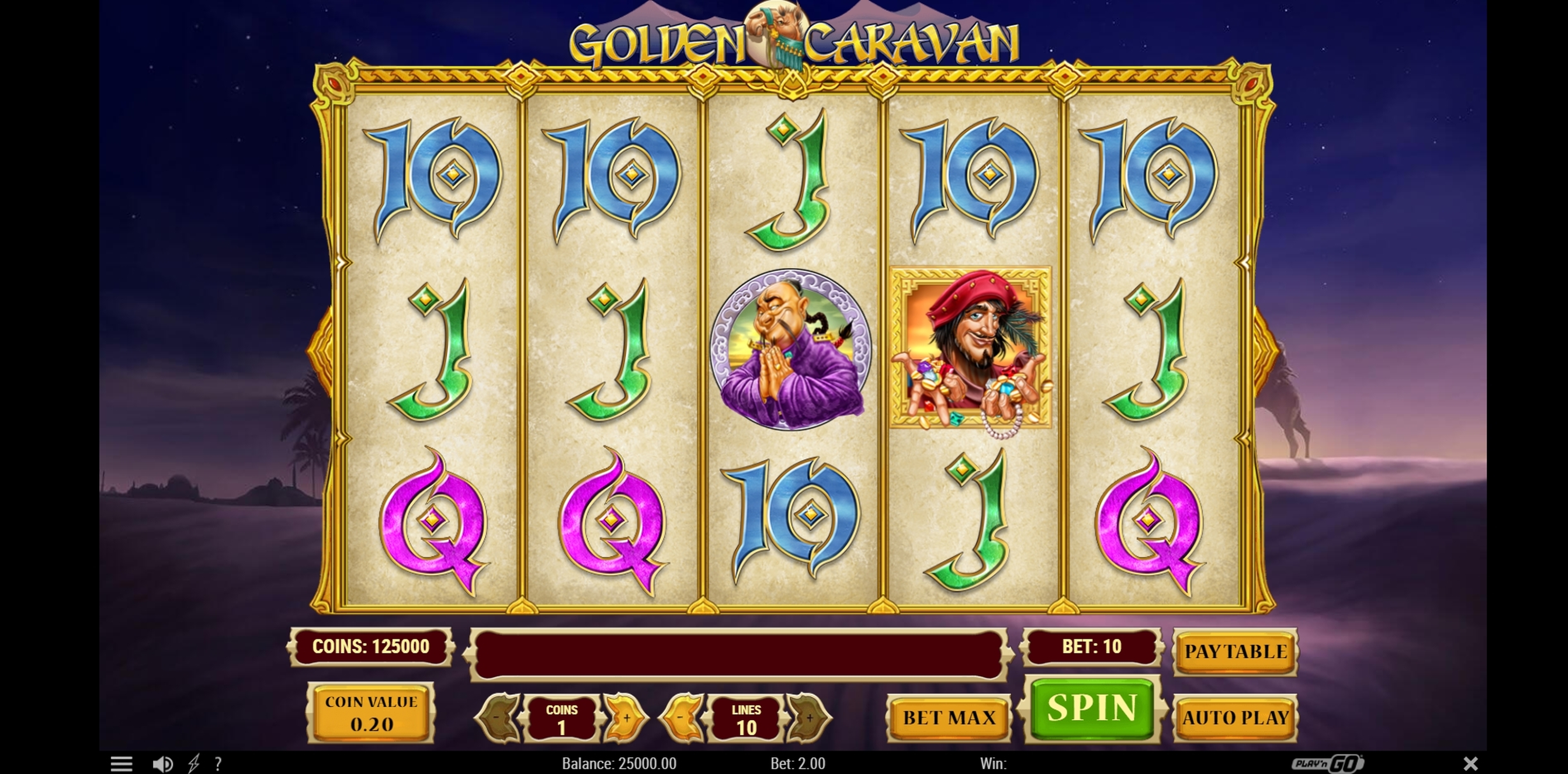 Reels in Golden Caravan Slot Game by Playn GO