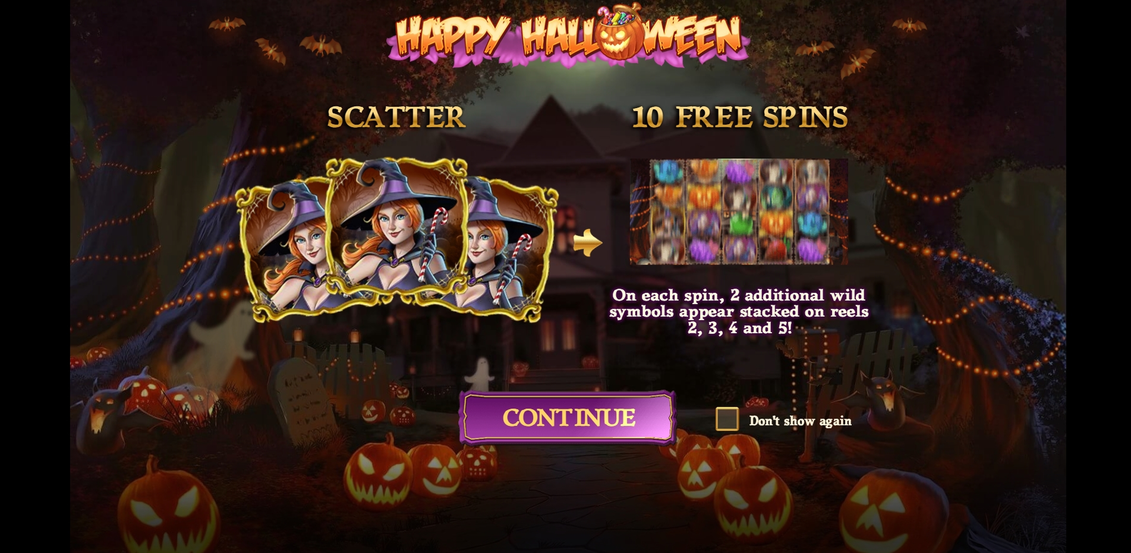 Play Happy Halloween Free Casino Slot Game by Playn GO