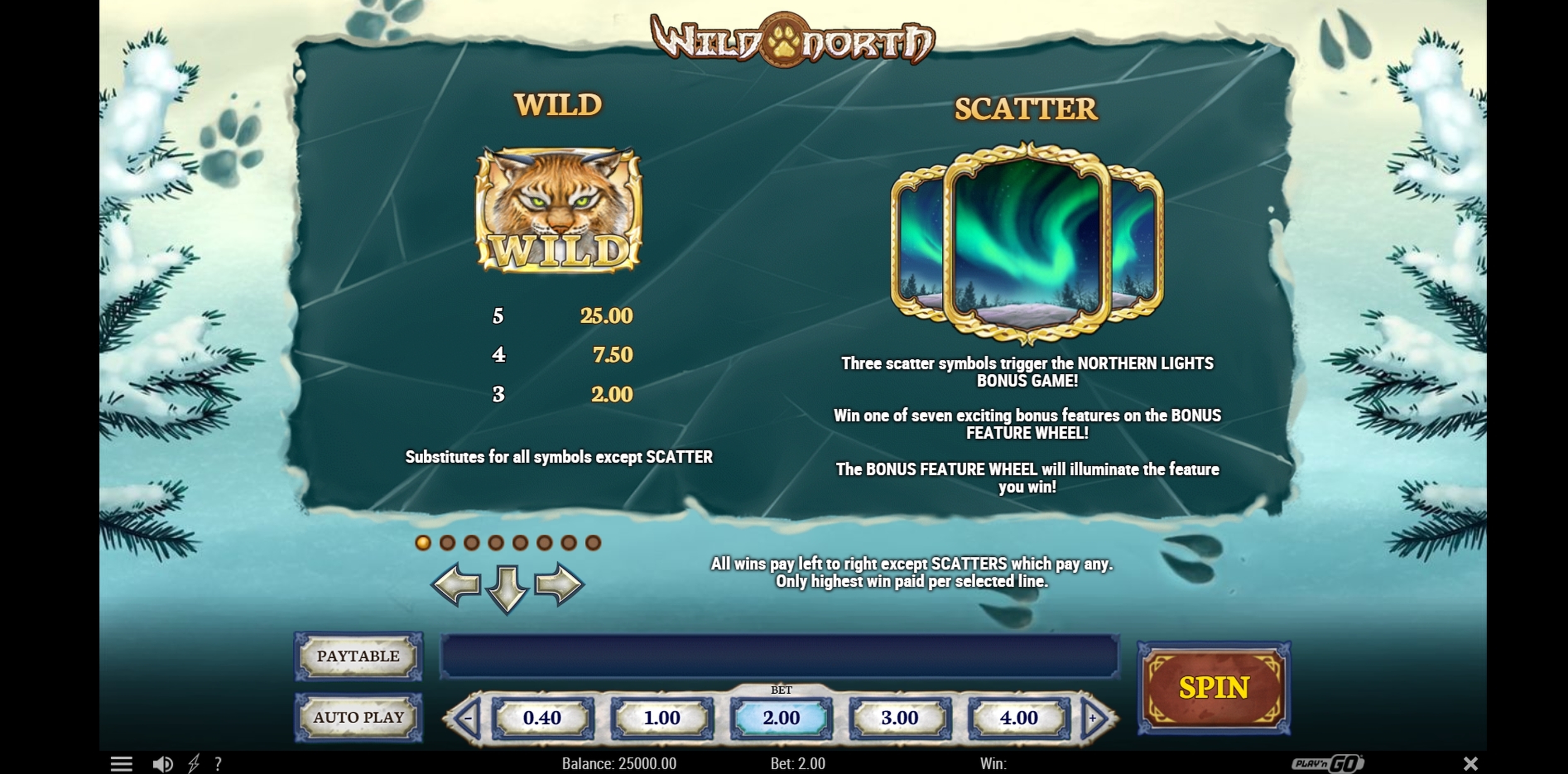 Info of Wild North Slot Game by Playn GO