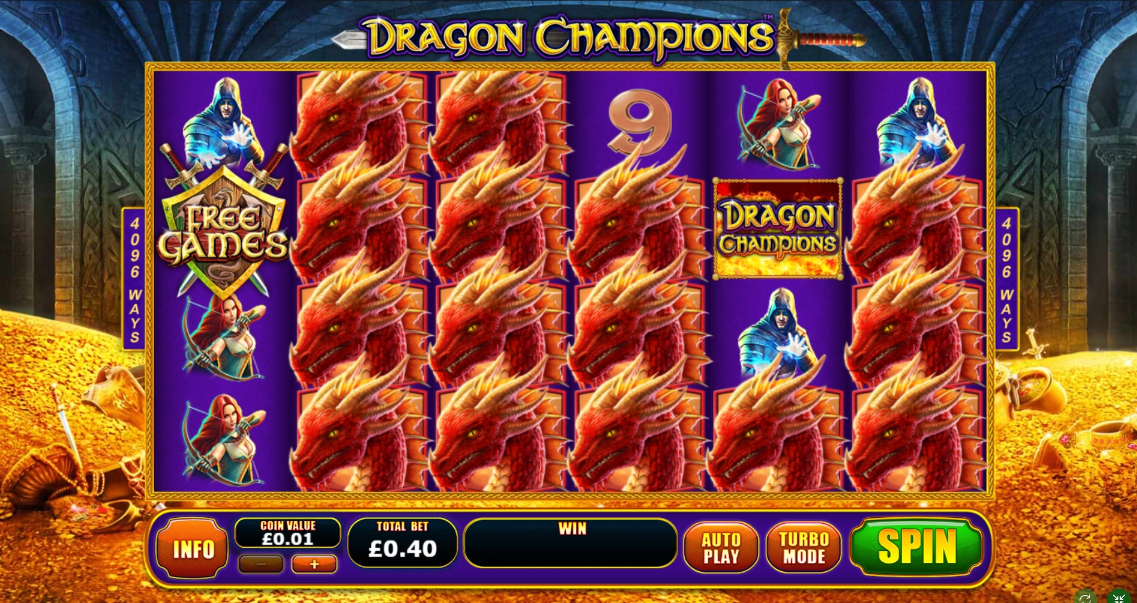 Reels in Dragon Champions Slot Game by Playtech