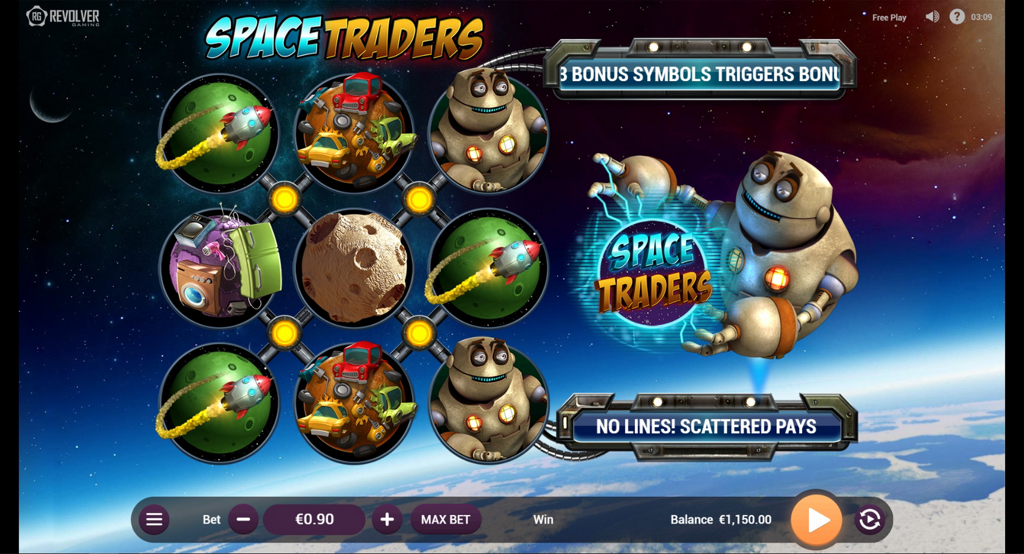 Reels in Space Traders Slot Game by Revolver Gaming