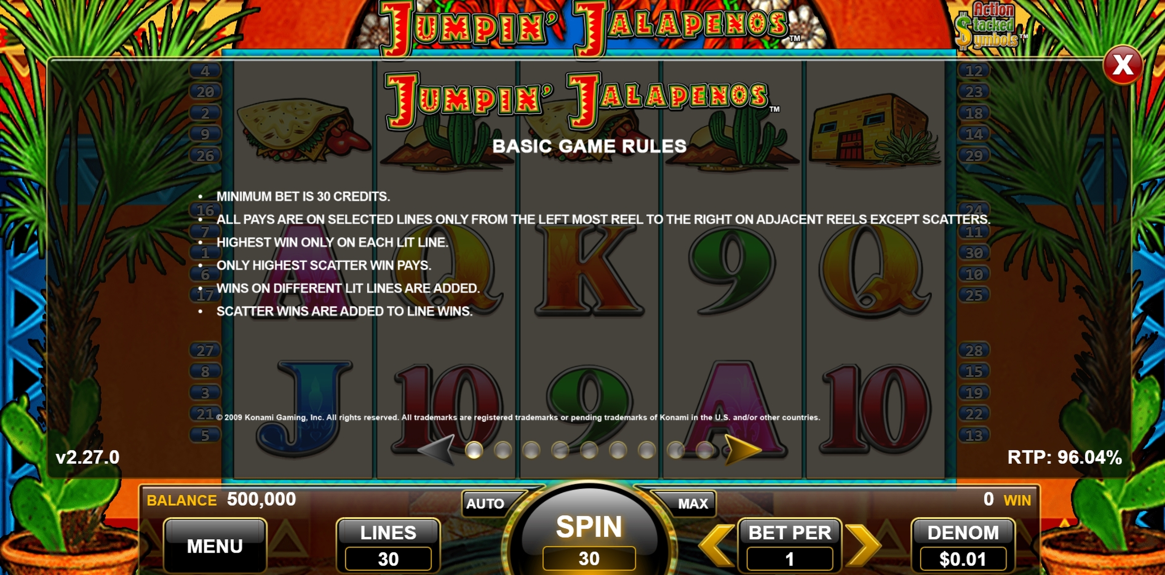 Info of Jumpin Jalapenos Slot Game by WMS