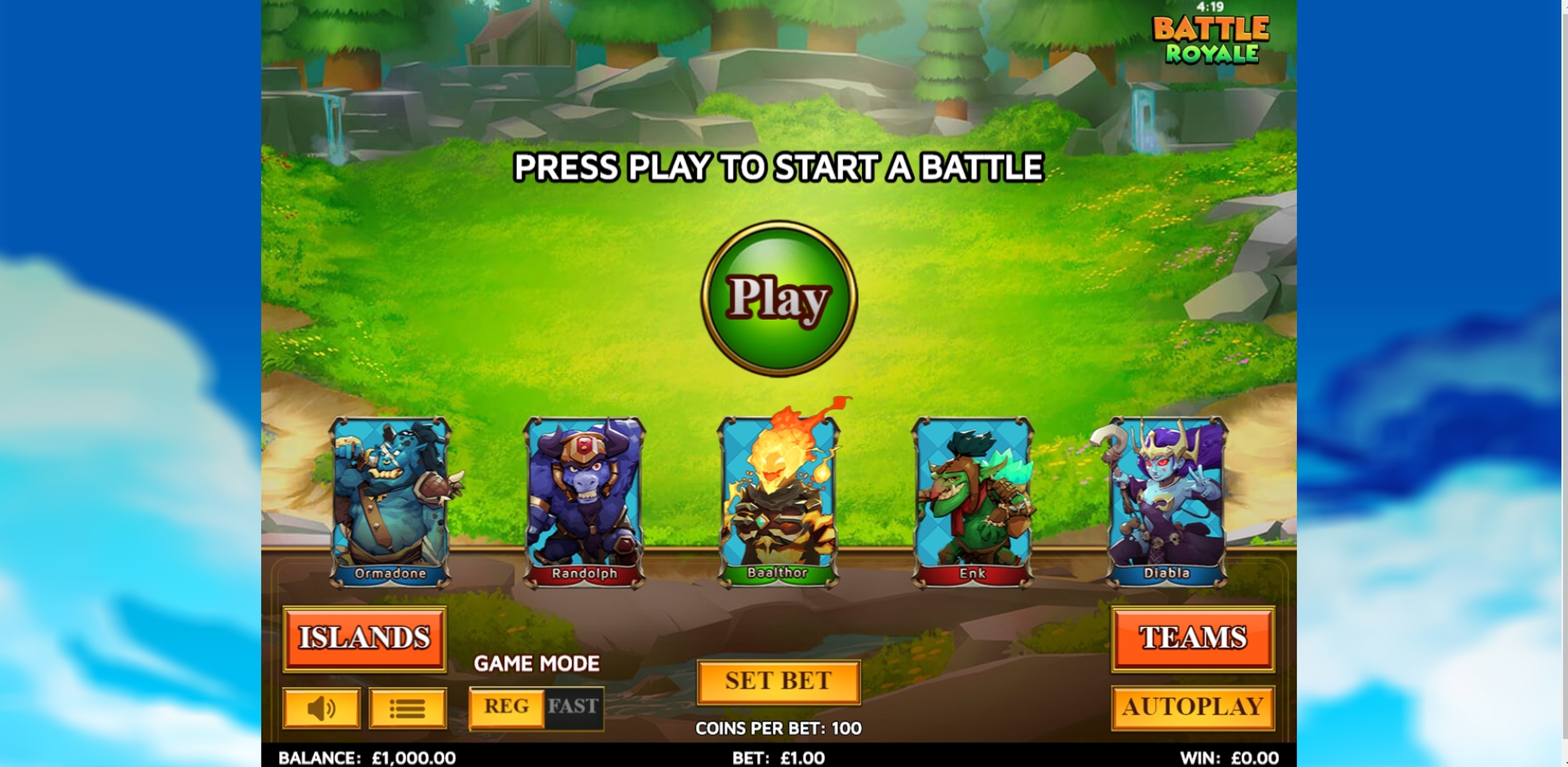 Reels in Battle Royale Slot Game by Skillzzgaming