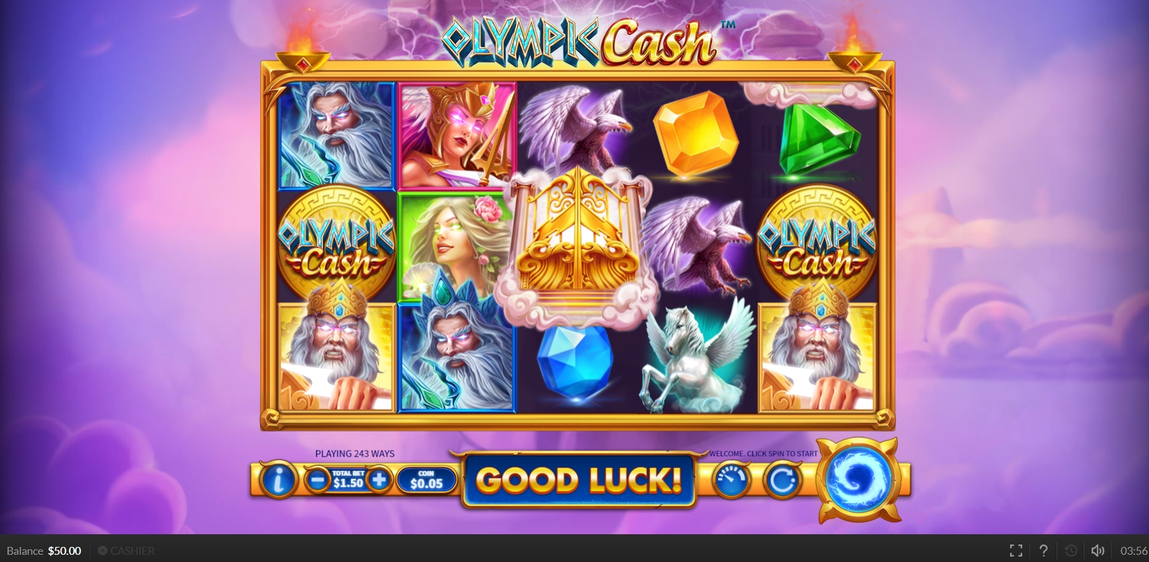 Reels in Olympic Cash Slot Game by Skywind