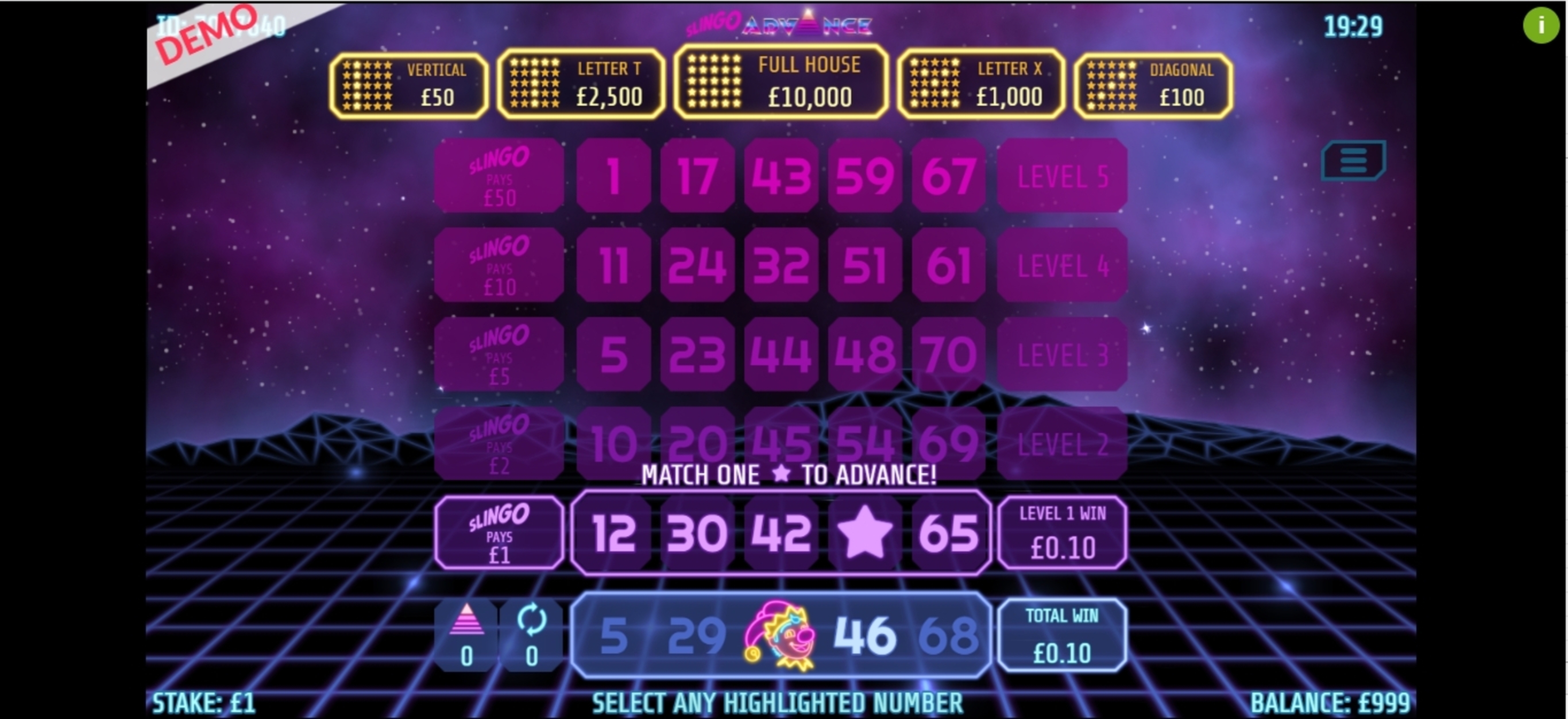 Win Money in Slingo Advance Free Slot Game by Slingo