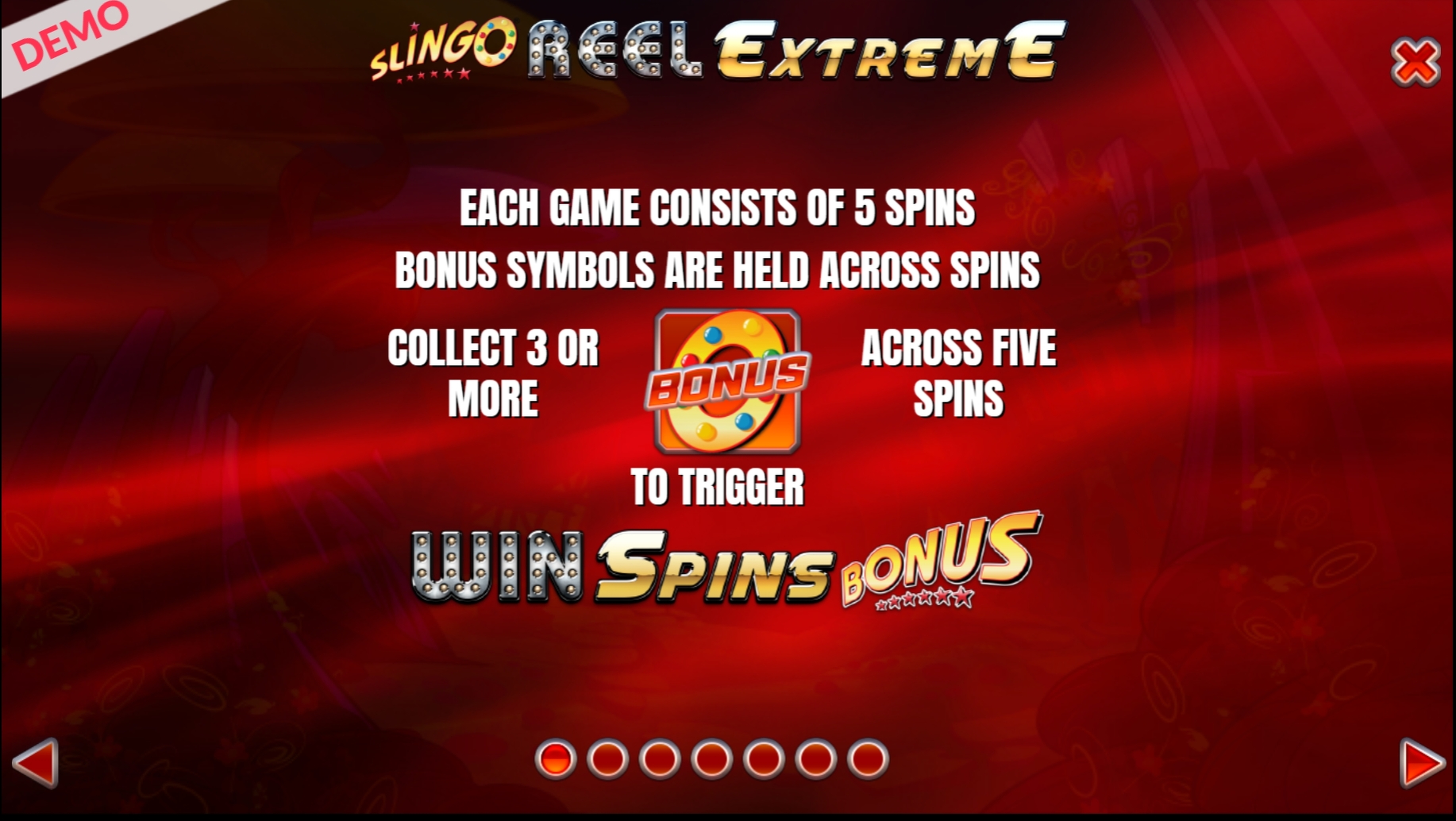 Info of Slingo Reel Extreme Slot Game by Slingo
