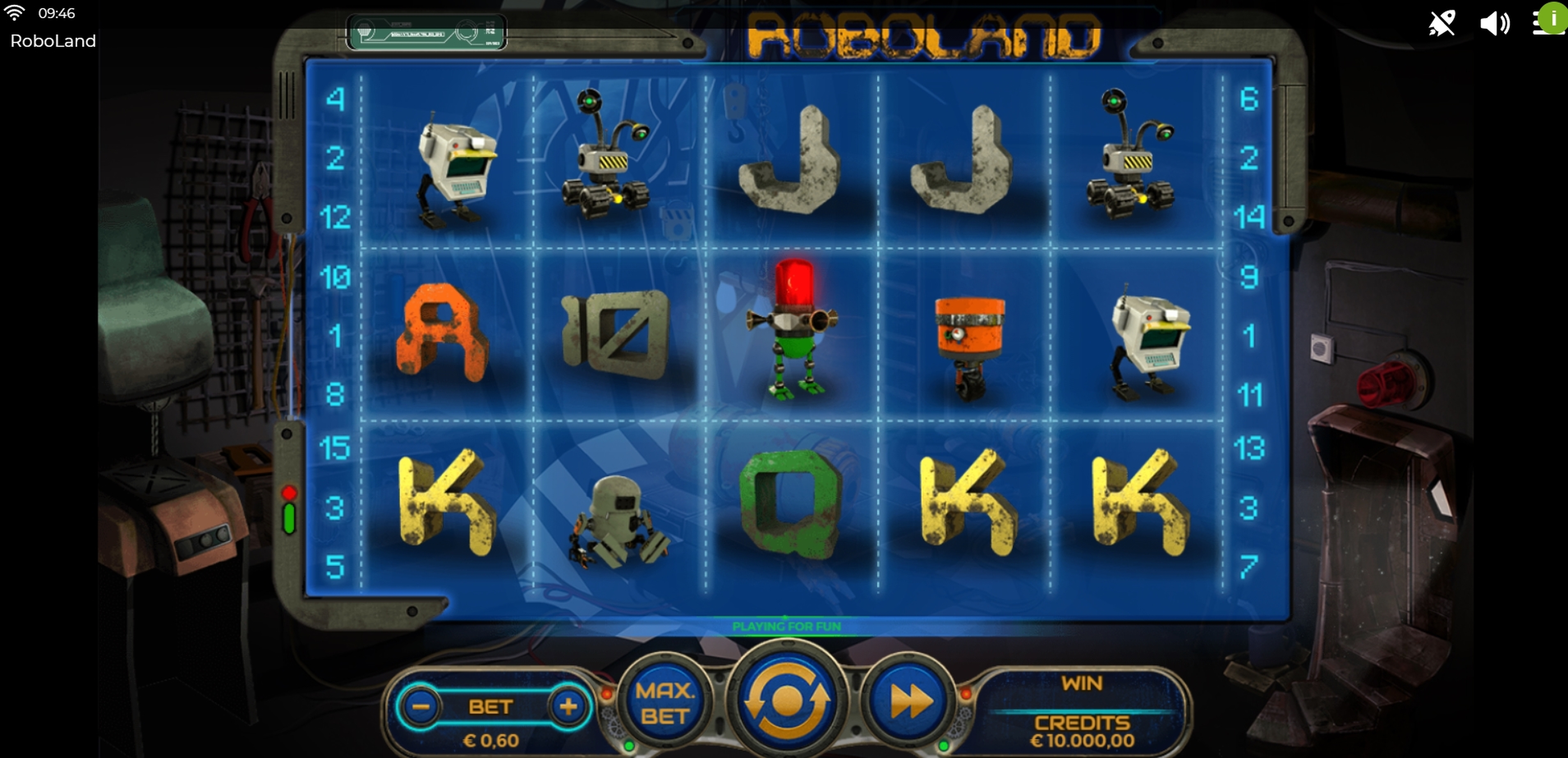 Reels in Roboland Slot Game by Spinmatic