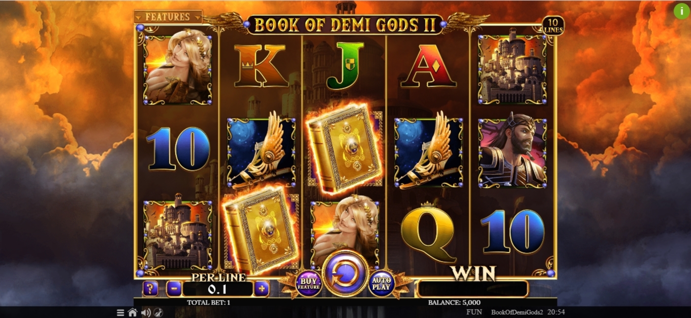 Reels in Book Of Demi Gods 2 Slot Game by Spinomenal