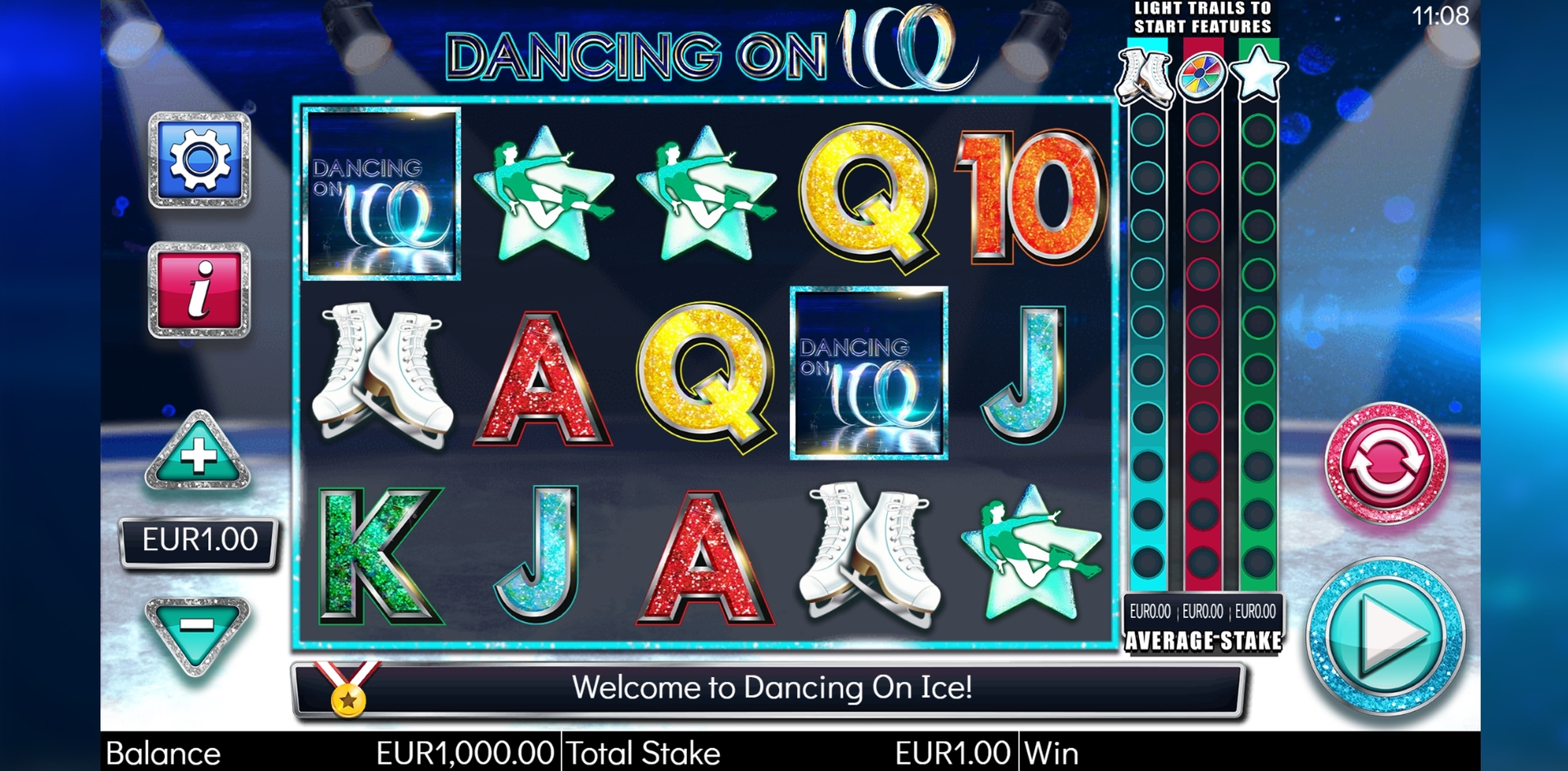 Reels in Dancing on Ice Slot Game by Storm Gaming Technology
