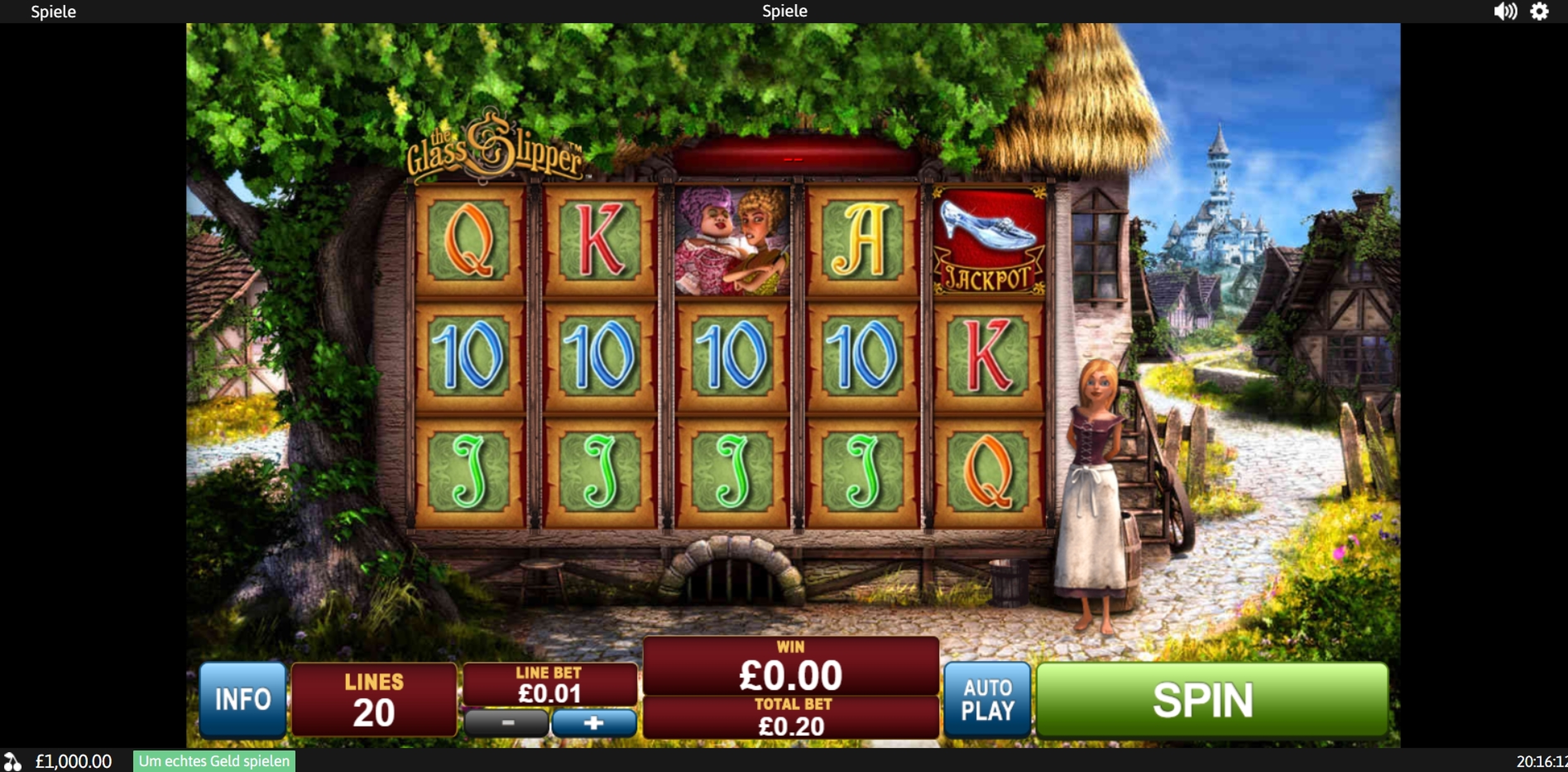 Reels in The Glass Slipper Slot Game by SUNfox Games
