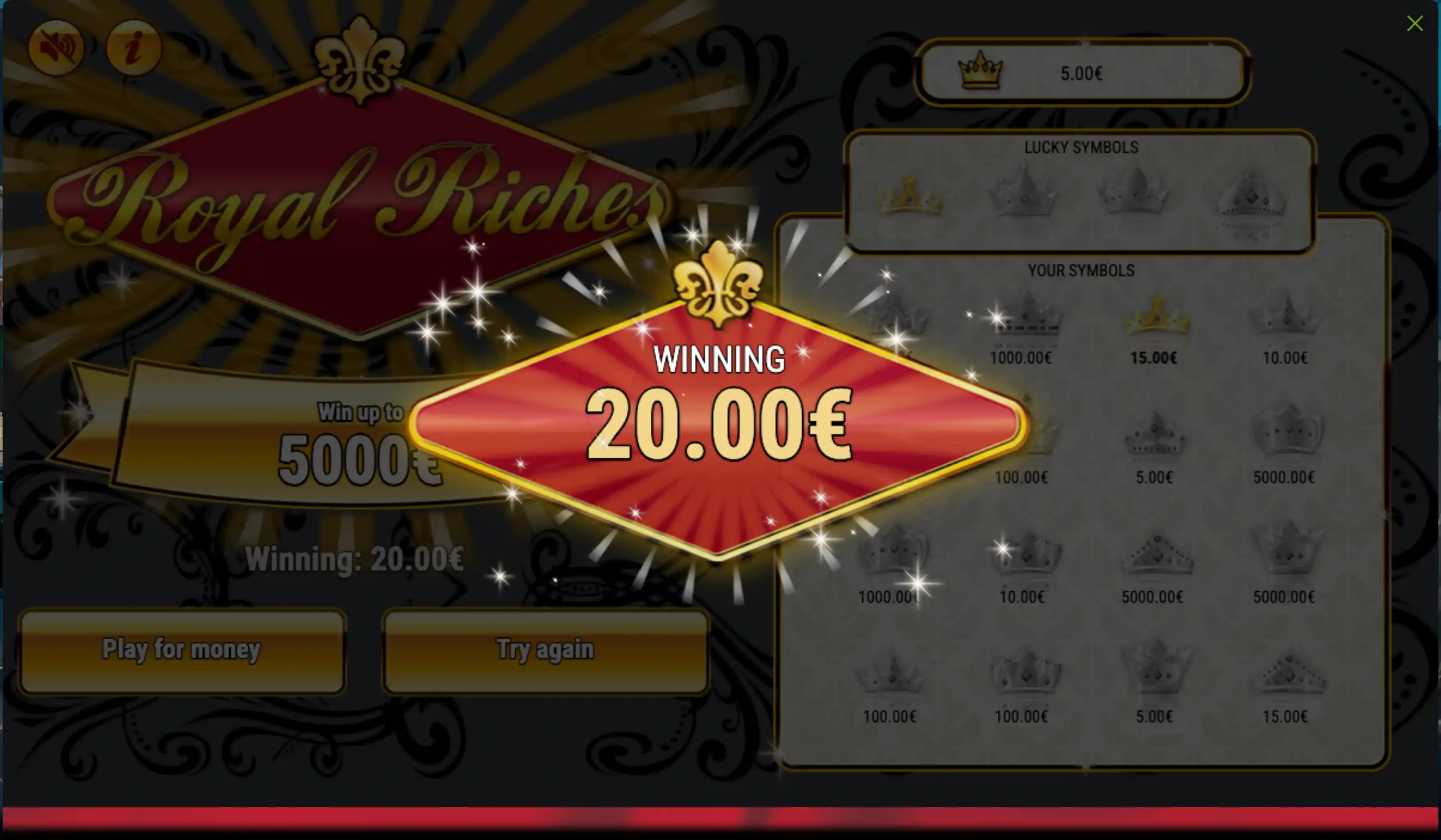 The Royal Riches Online Slot Demo Game by SuperlottoTV