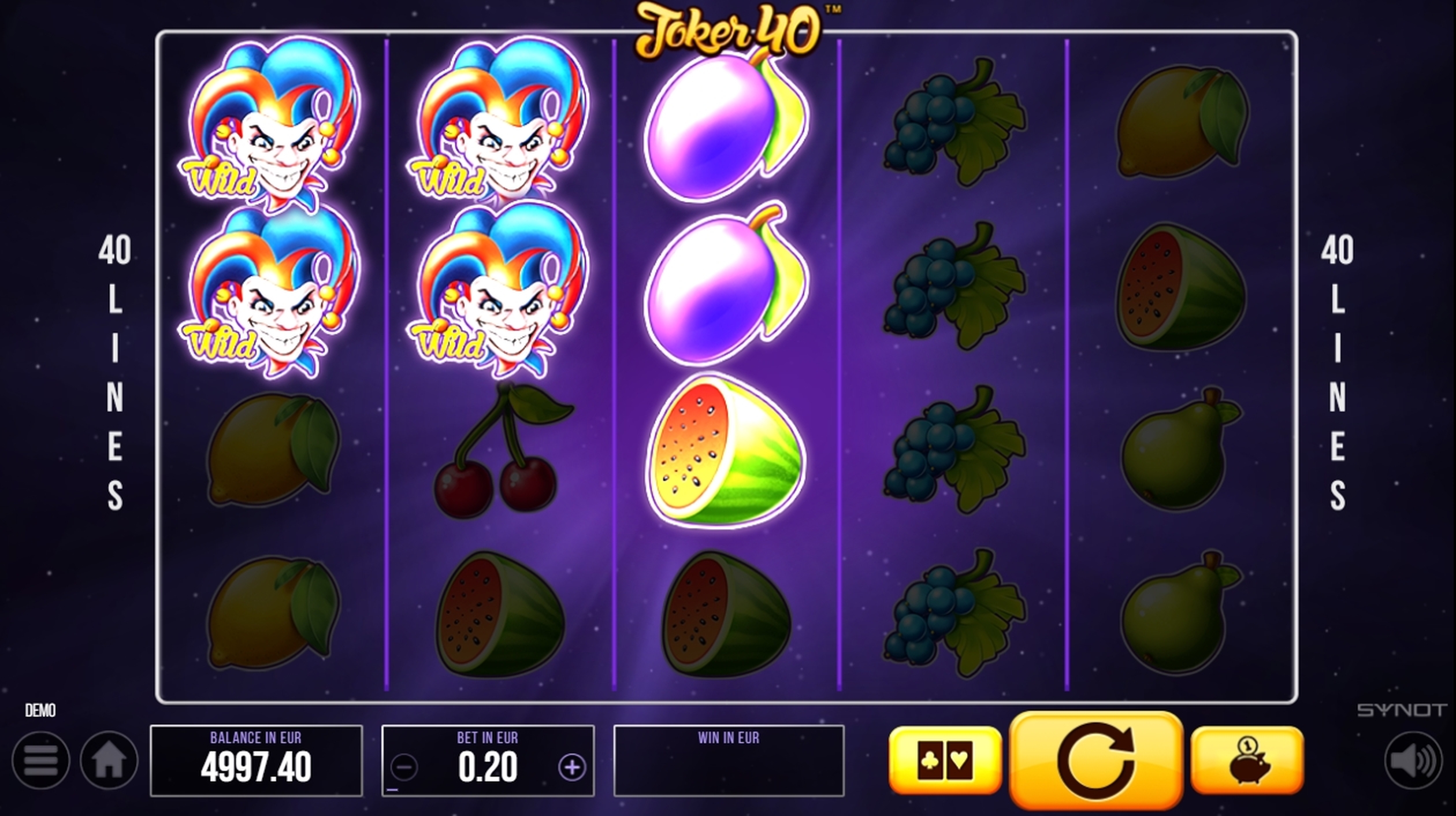 Win Money in Joker 40 Free Slot Game by Synot Games