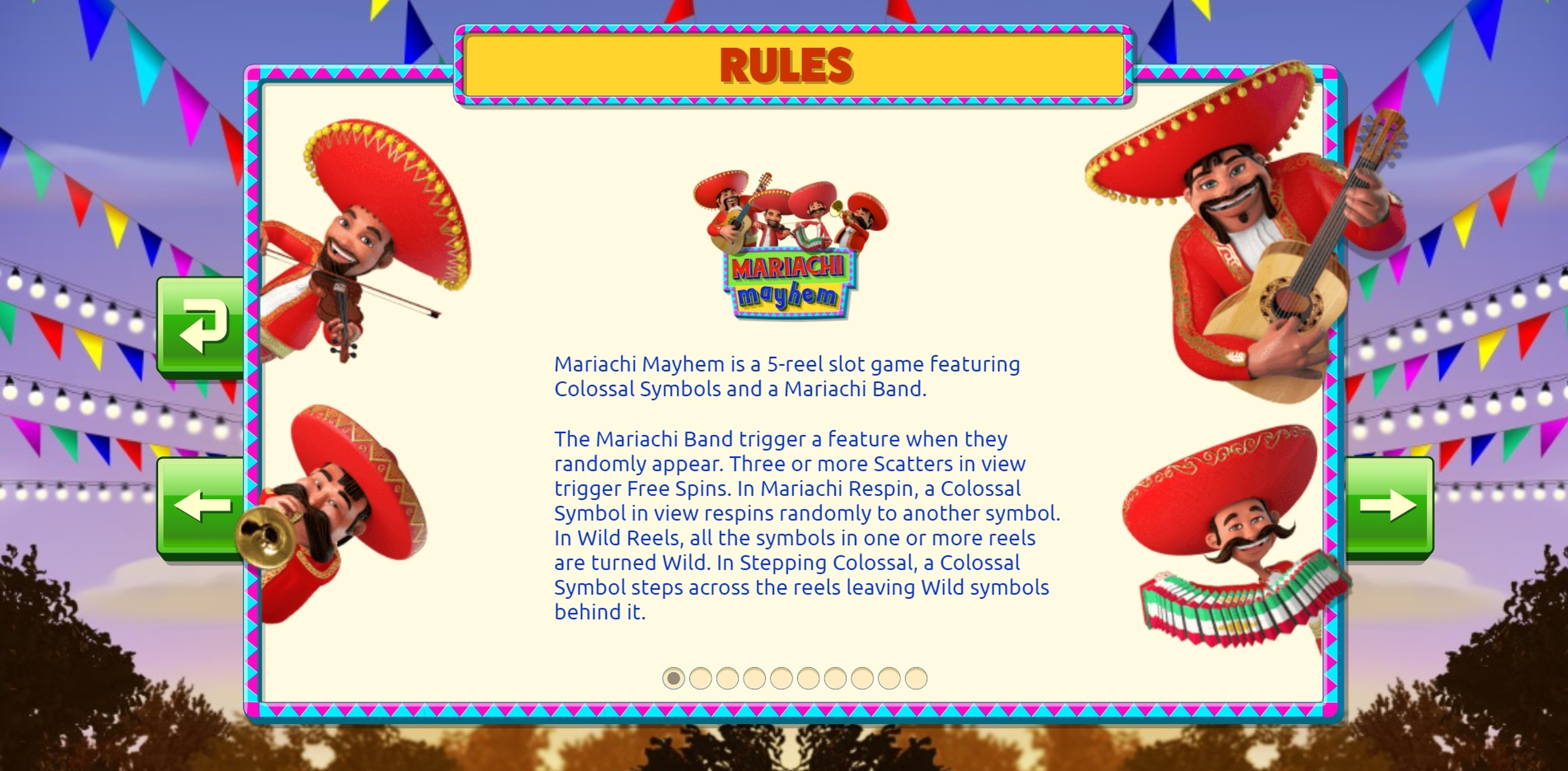 Info of Mariachi Mayhem Slot Game by The Games Company