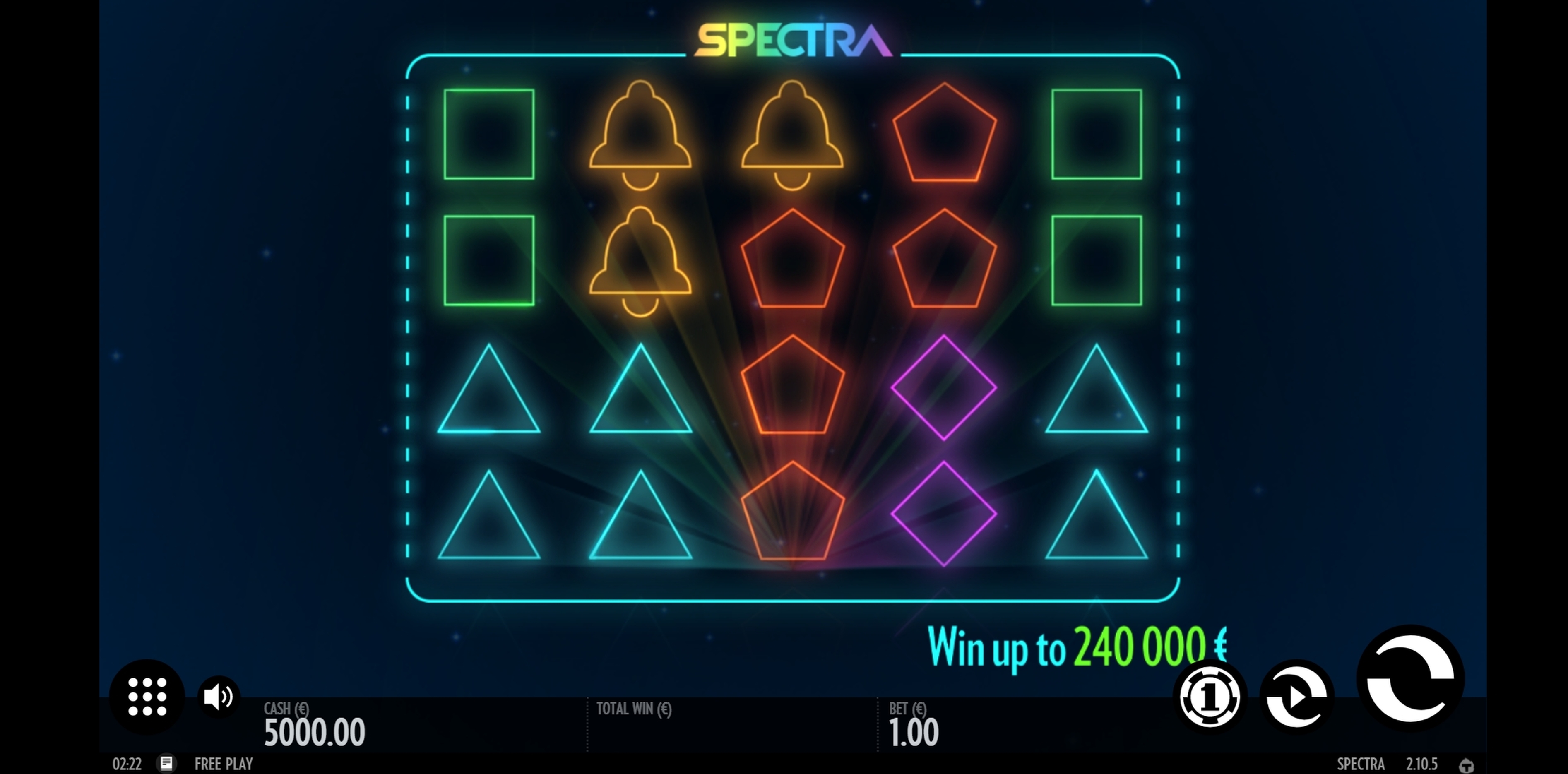 Reels in Spectra Slot Game by Thunderkick