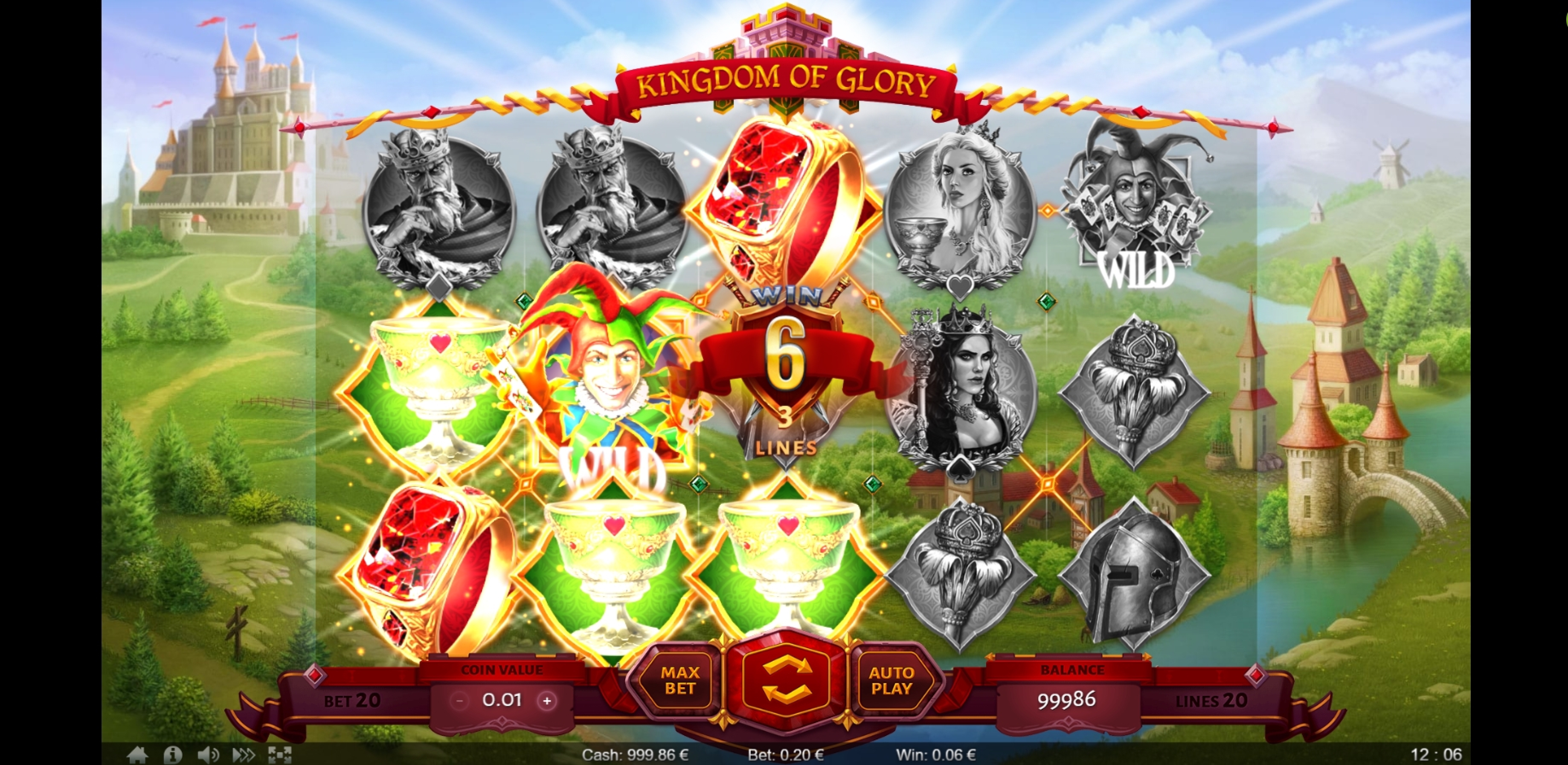 Win Money in Kingdom of Glory Free Slot Game by Thunderspin