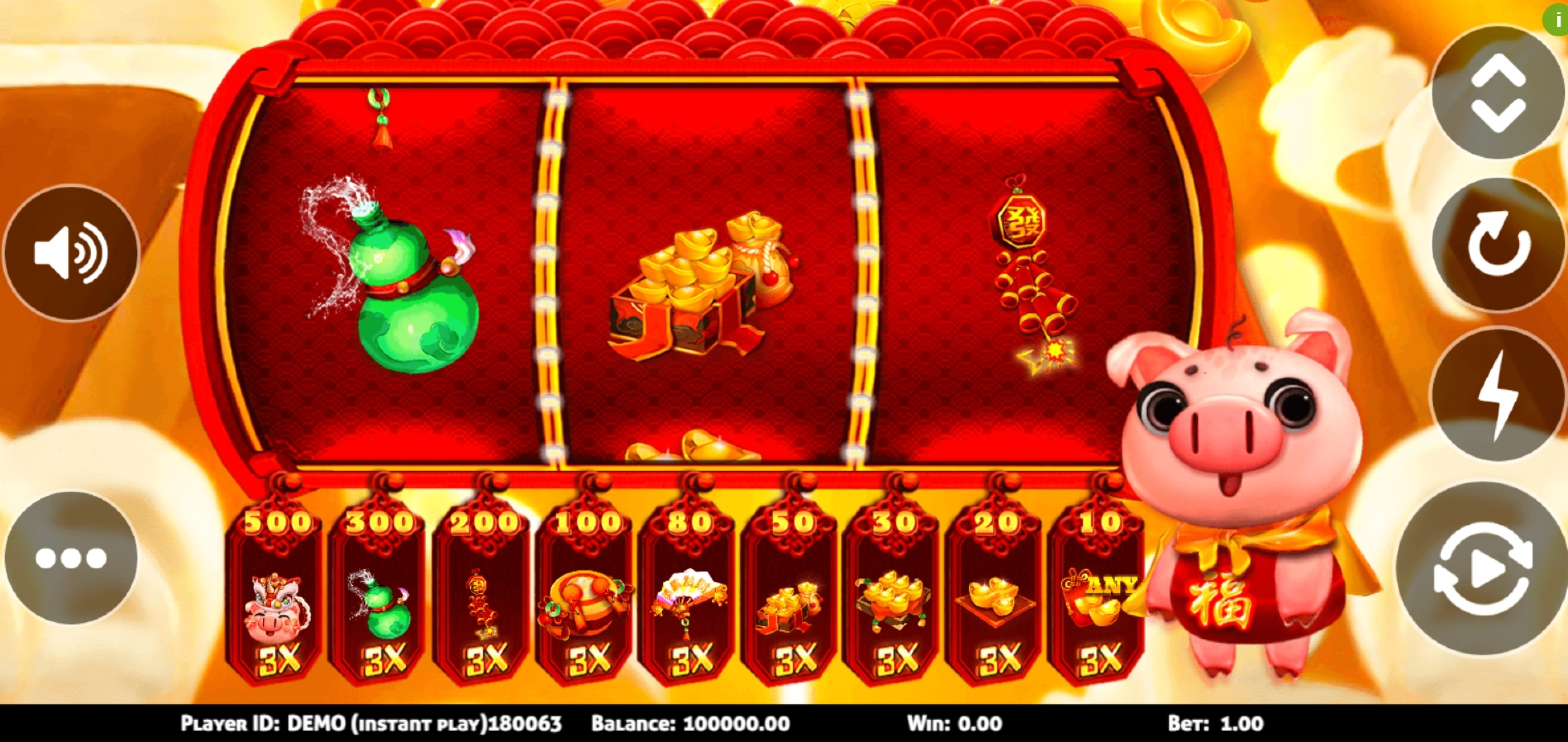 Reels in Goldy Piggy Slot Game by Triple Profits Games