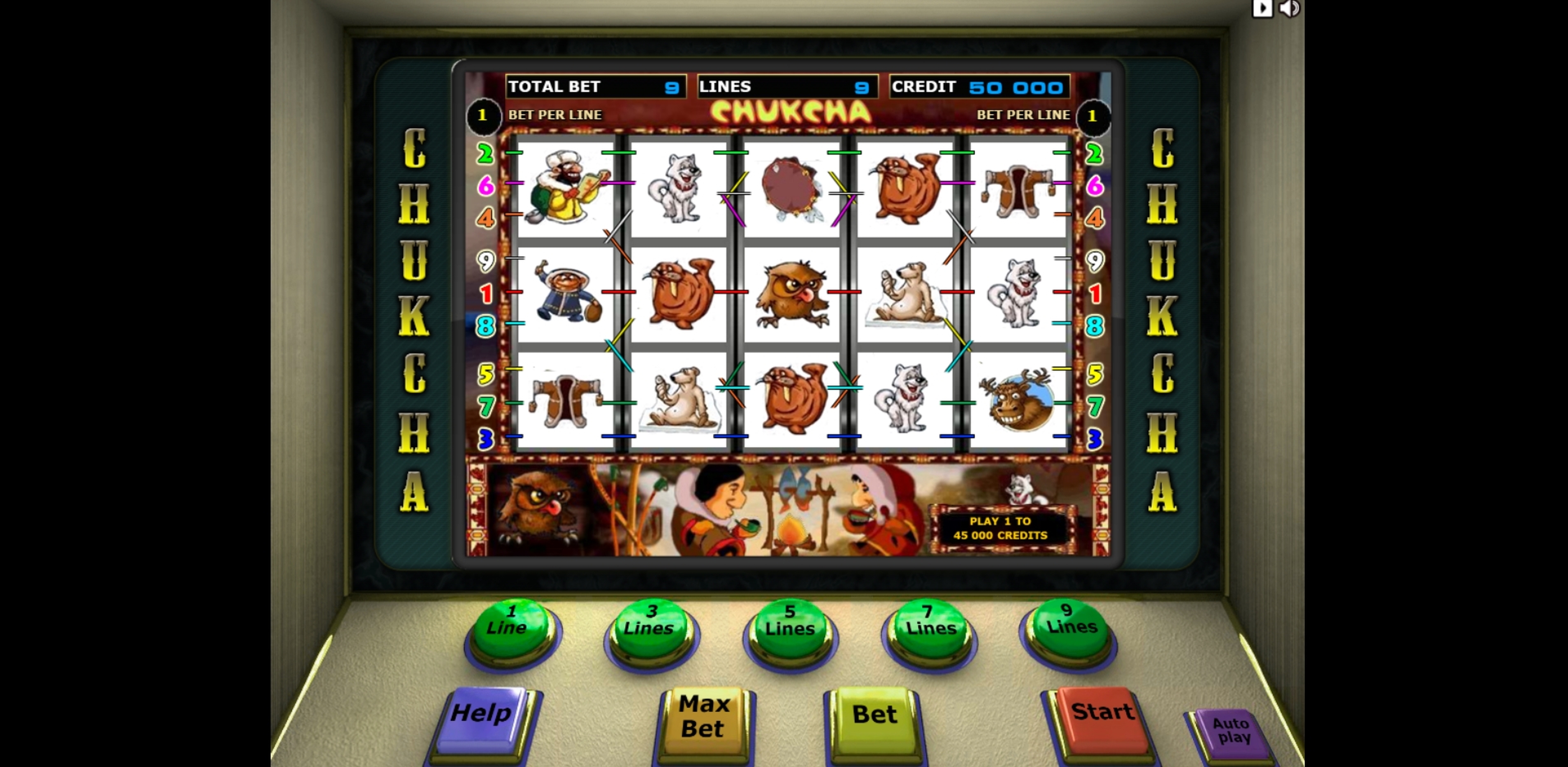 Reels in Chukcha Slot Game by Unicum