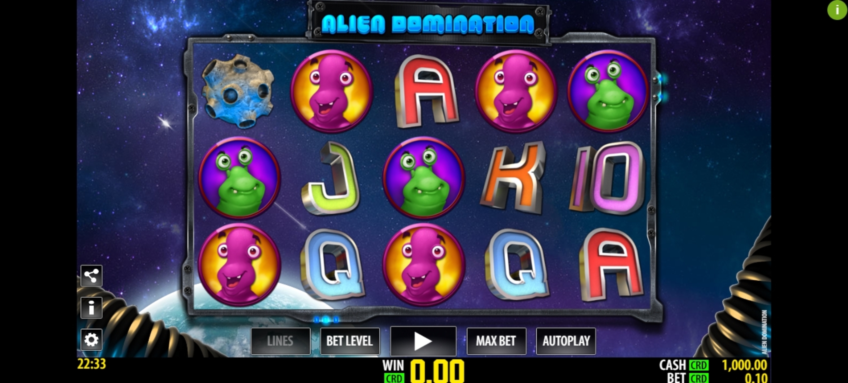 Reels in Alien Domination Slot Game by World Match