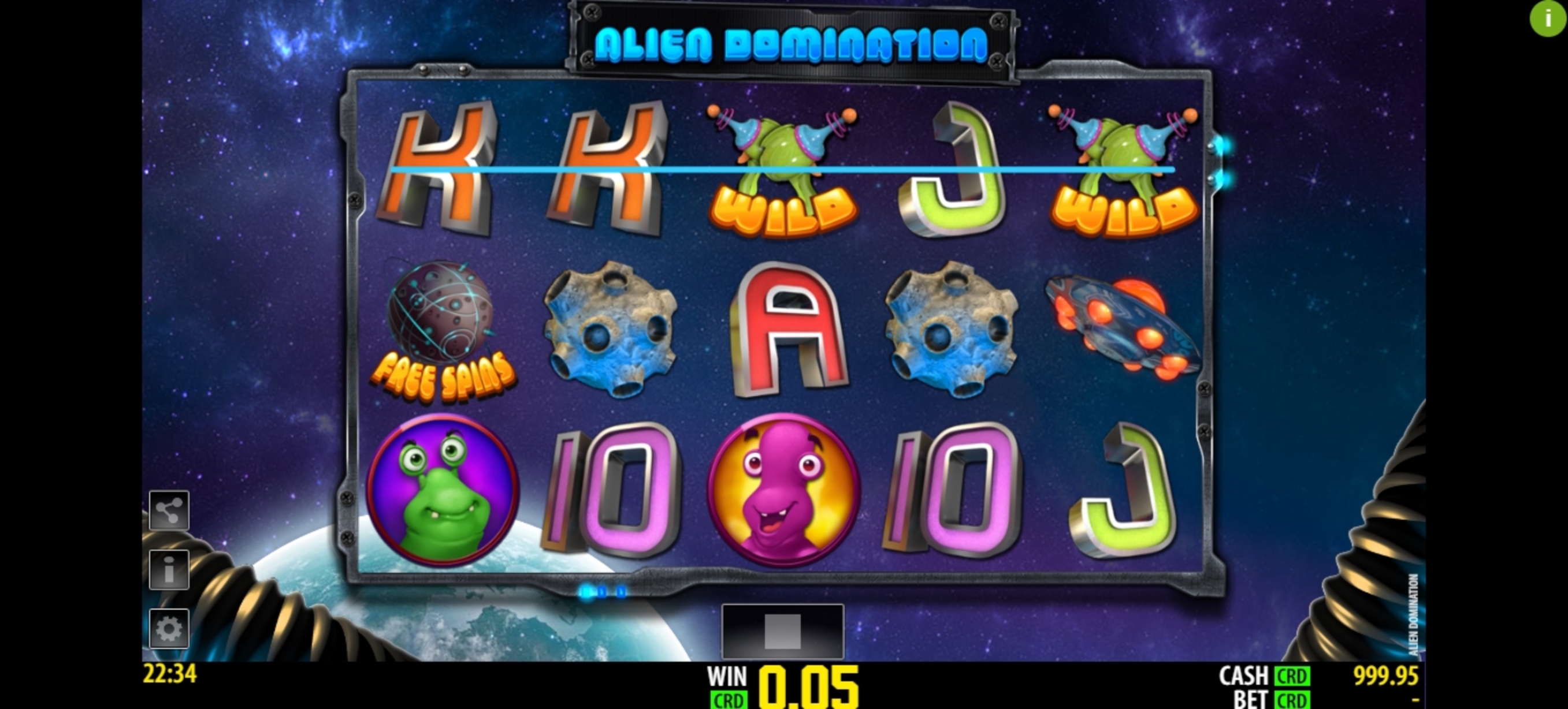 Win Money in Alien Domination Free Slot Game by World Match