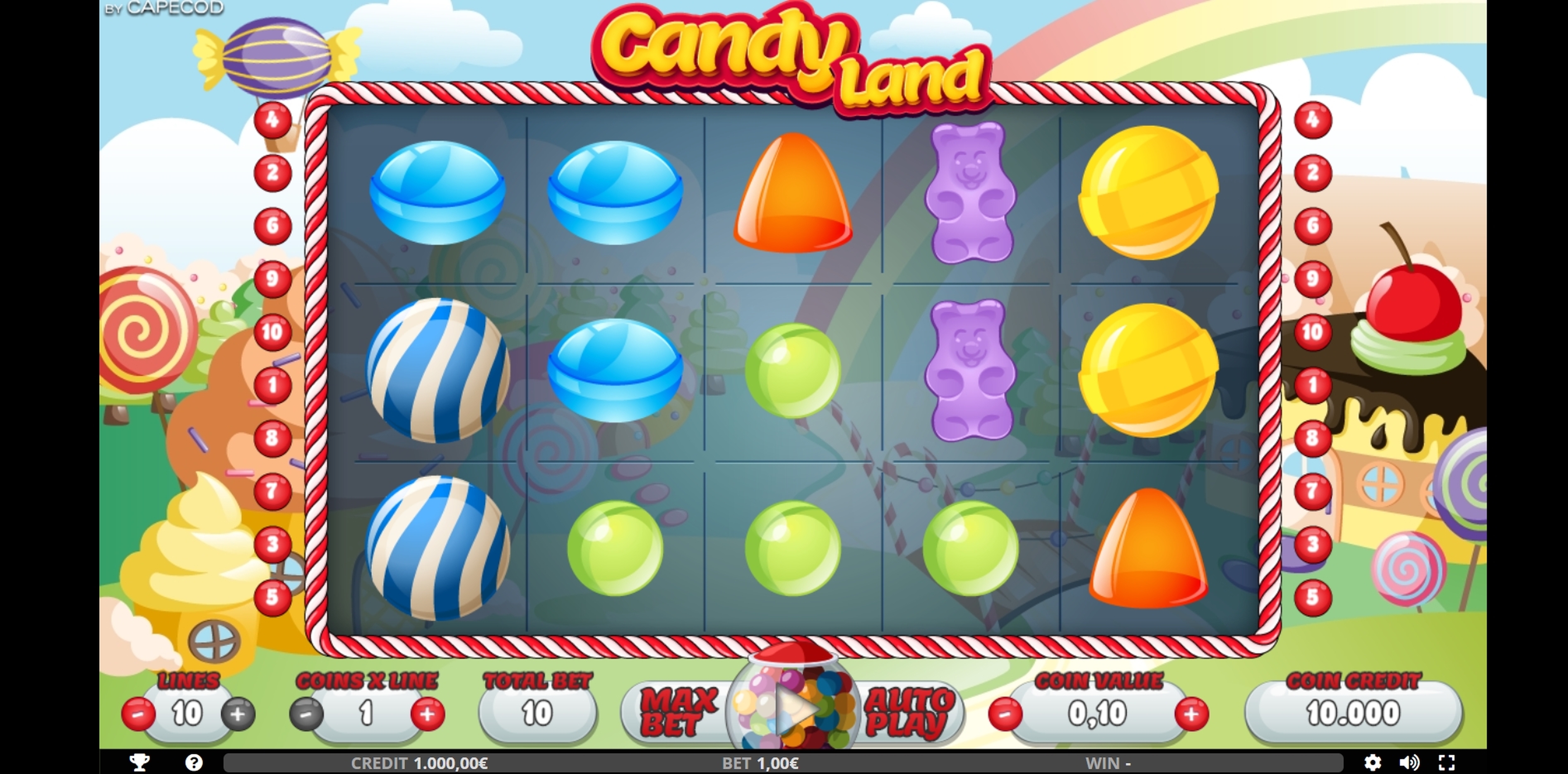 Reels in Candy Land Slot Game by ZEUS PLAY