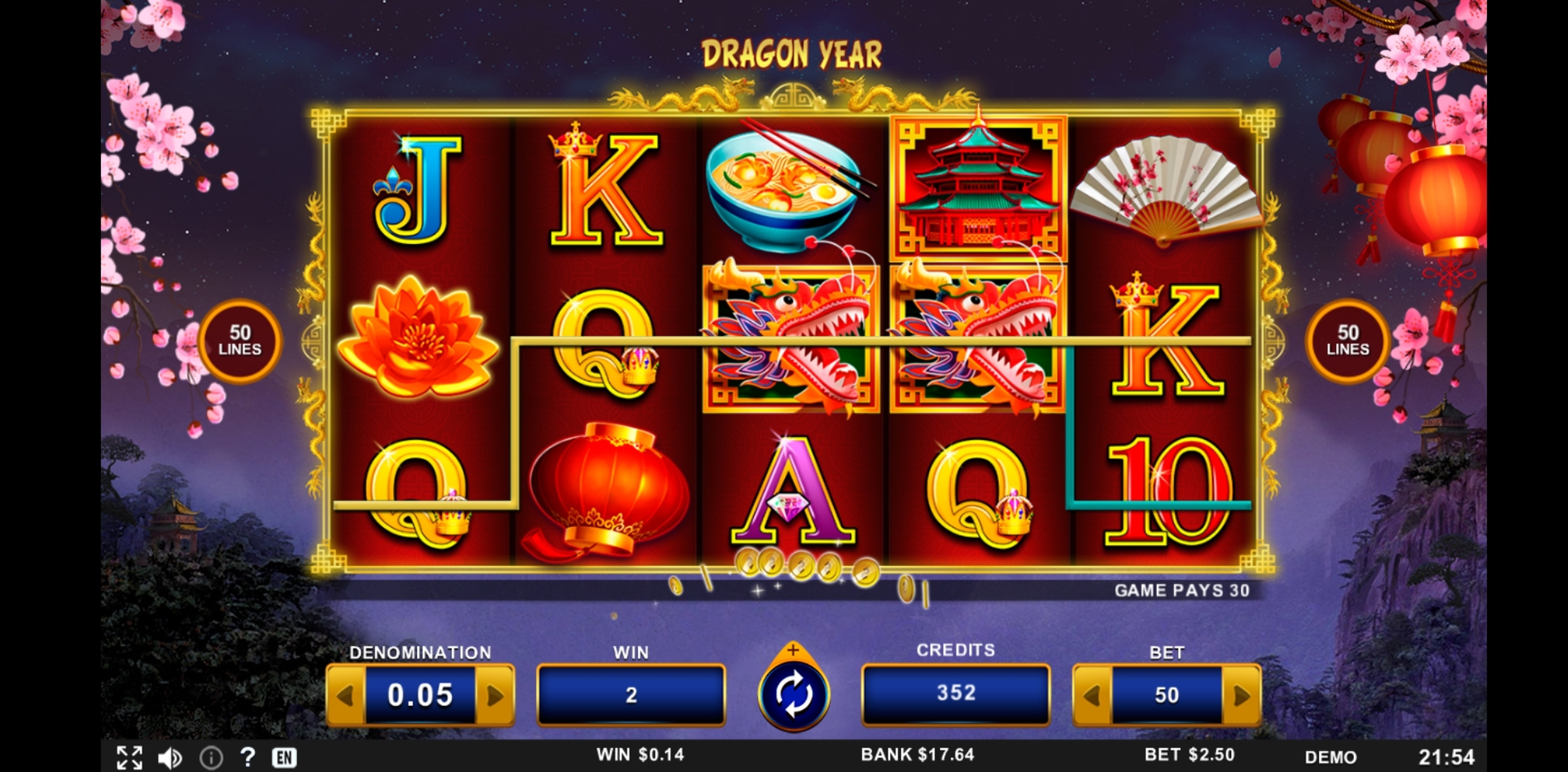 Win Money in Dragon Year Free Slot Game by Zitro